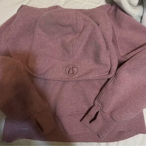 RARE LULULEMON HEATHERED PINK TAUPE SCUBA HALF ZIP